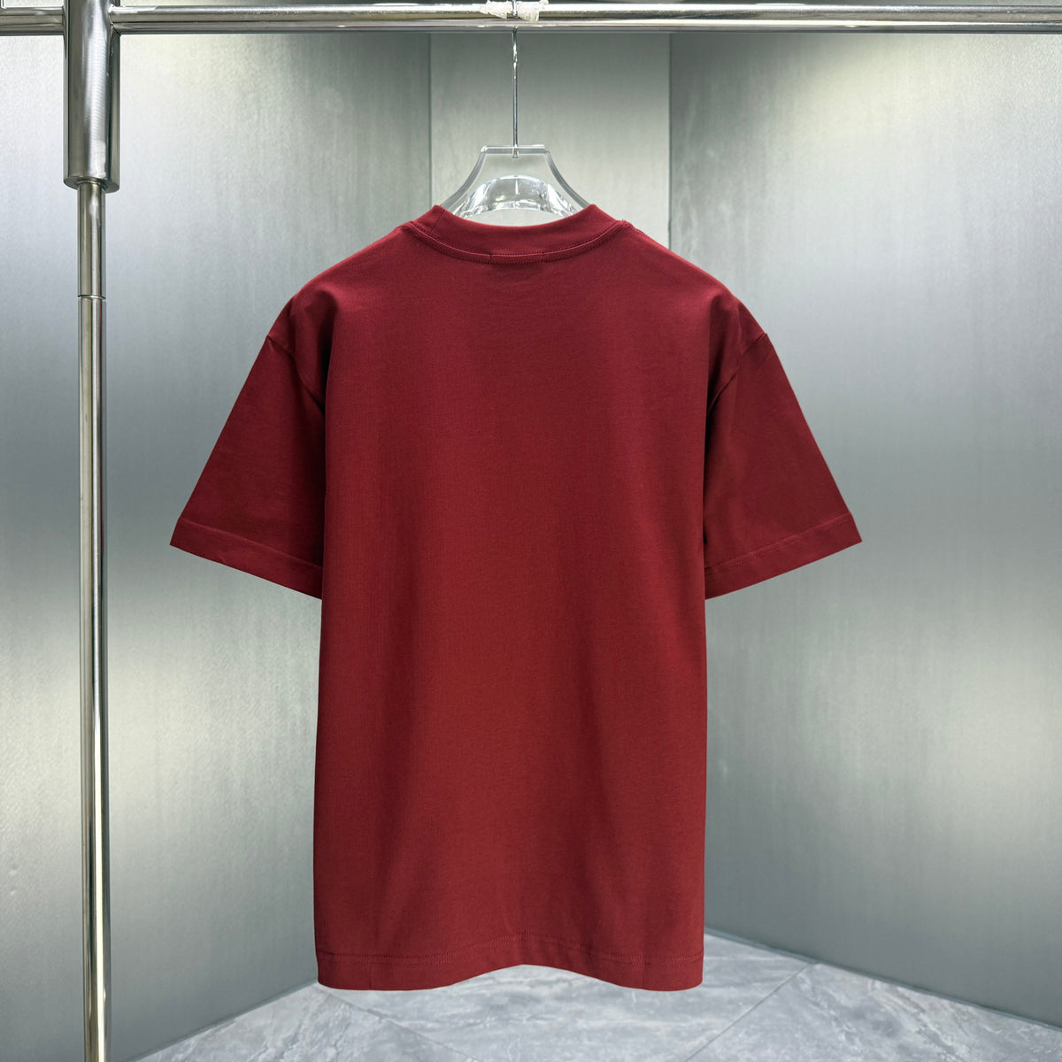 Moncler Oversized Circle Logo T-Shirt Burgundy
