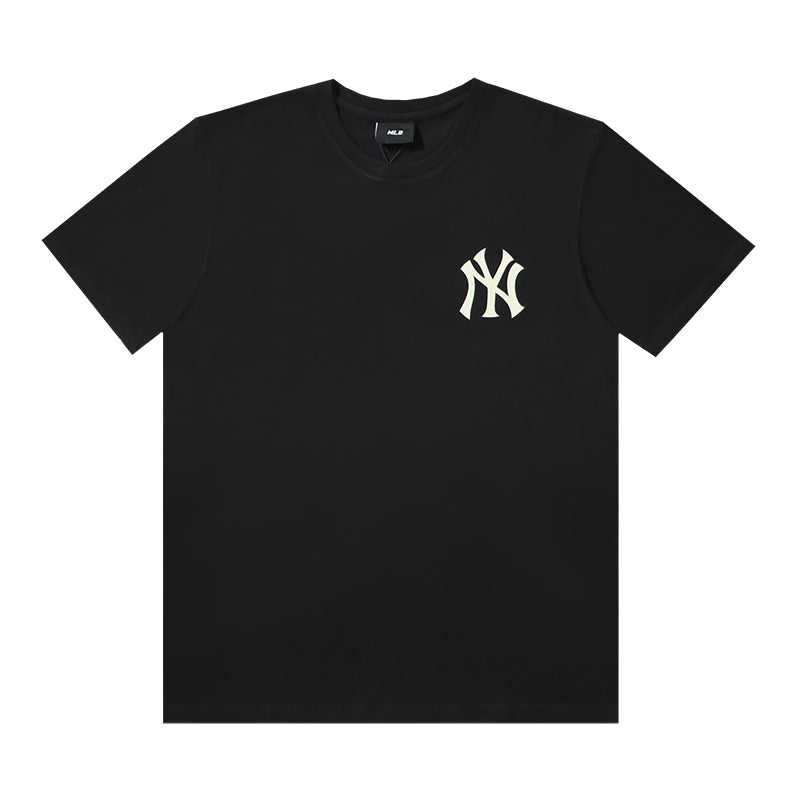 MLB Monogram‑Pattern Big Logo Cotton Crew‑Neck Short‑Sleeve T‑Shirt