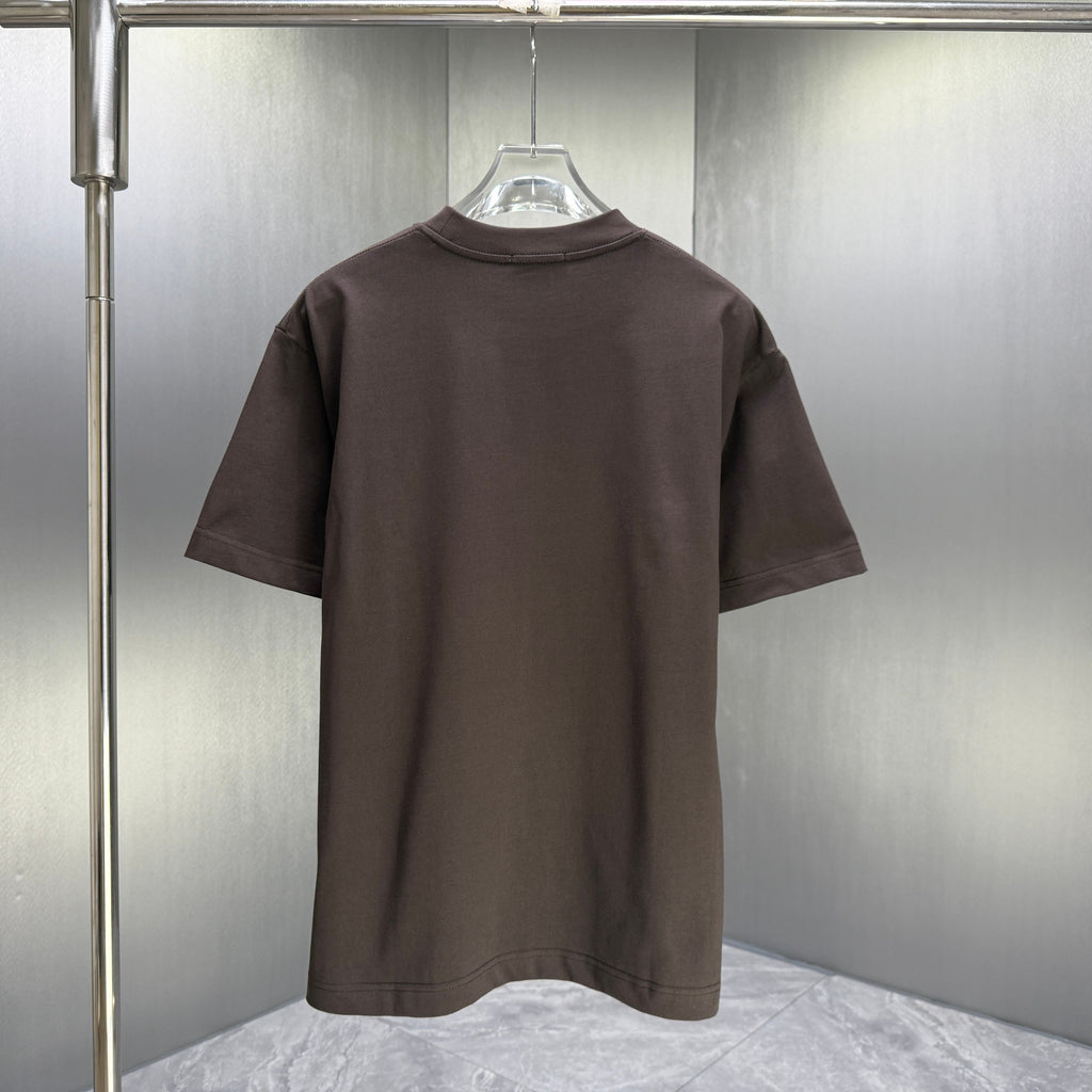 Moncler Tonal 3D Badge T-Shirt Dark Brown
