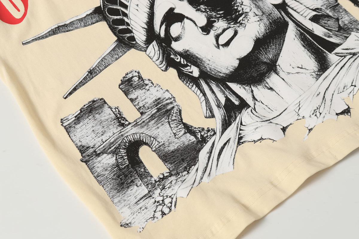 Godspeed Fallen Liberty Ruins Vintage Graphic Tee