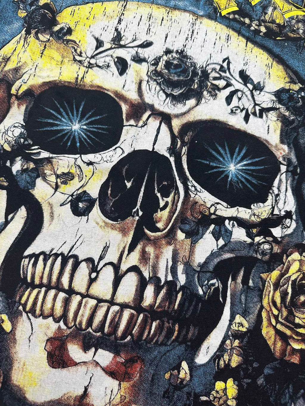 Godspeed Skull Garden Roses Washed Graphic Tee