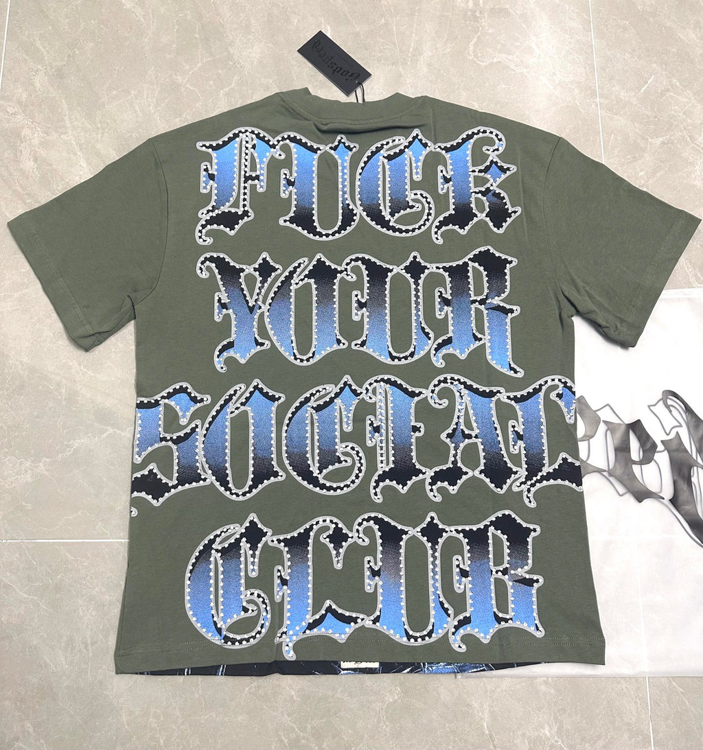 Godspeed Roaring Pitbull Vintage Short‑Sleeve Tee (Olive Green)