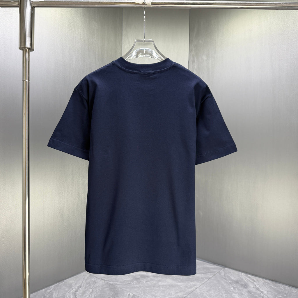 Moncler Script Logo T-Shirt Navy