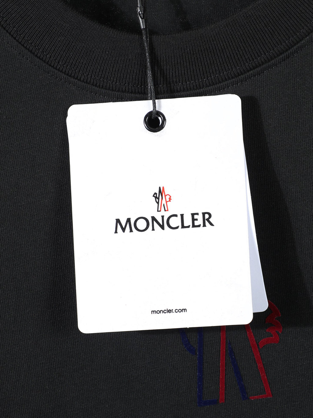 Moncler Wordmark Logo Graphic Tee Black