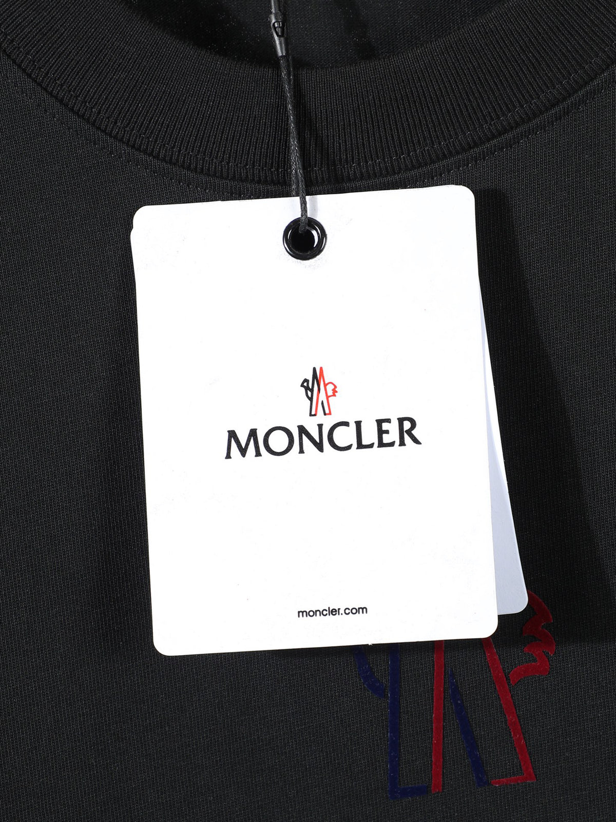 Moncler Wordmark Logo Graphic Tee Black