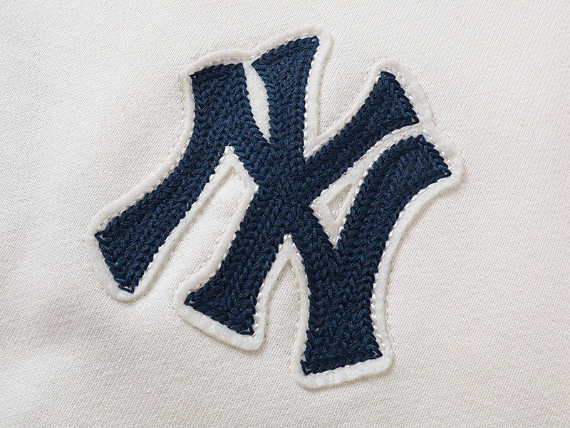 NY Yankees Diamond Mesh Fill Back Logo Zip-Up Hoodie
