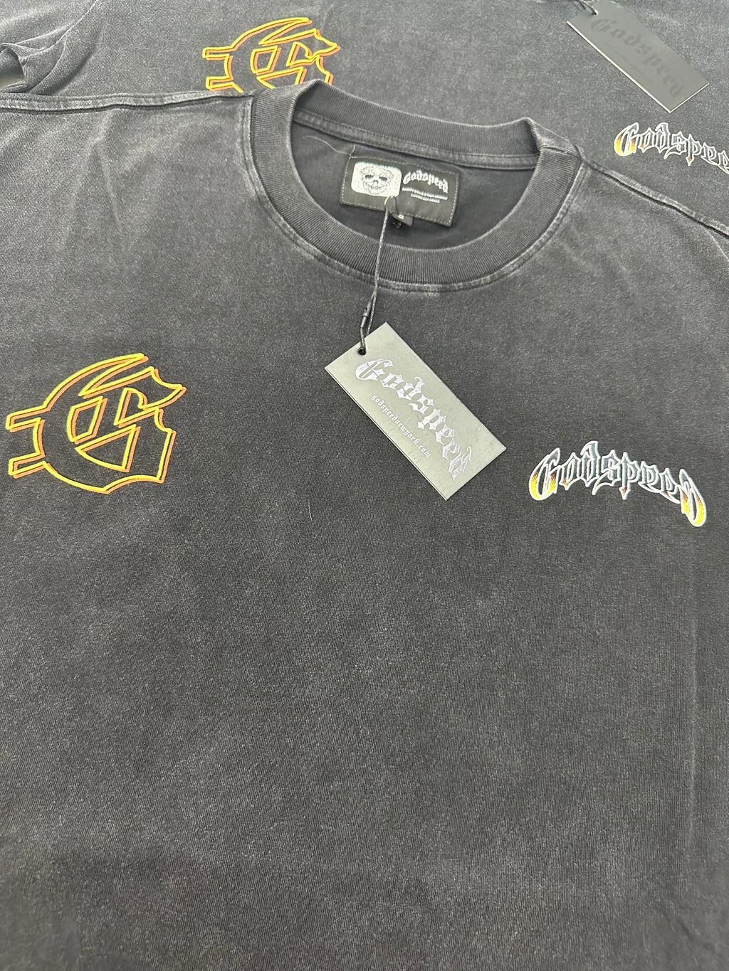 Godspeed Volcano Skull Tropical Washed Graphic Tee