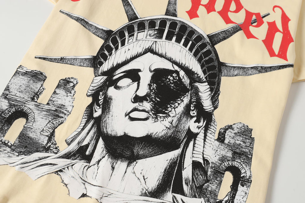 Godspeed Fallen Liberty Ruins Vintage Graphic Tee