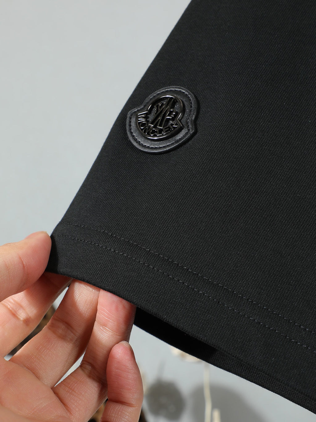 Moncler Wordmark Logo Graphic Tee Black