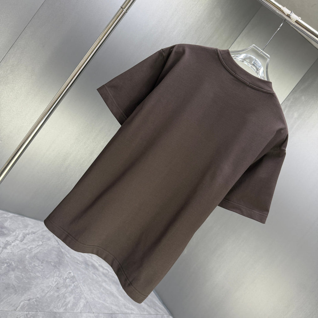 Moncler Double Badge T-Shirt Dark Brown