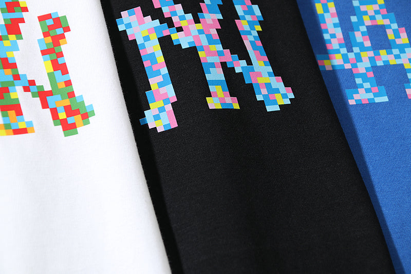 MLB Color‑Pixel Chest Logo Cotton Short‑Sleeve T‑Shirt