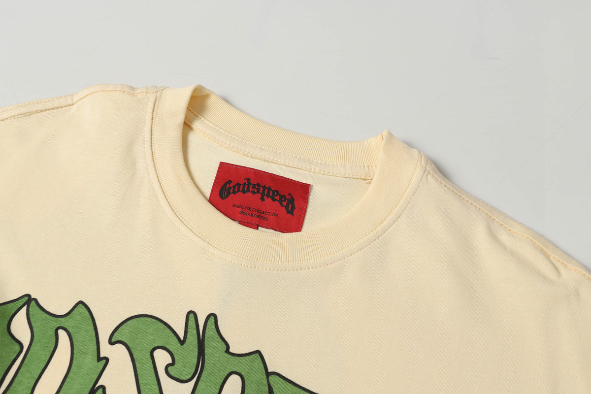 Godspeed Beach SUV Surfboard Short Sleeve Tee (Cream Yellow)