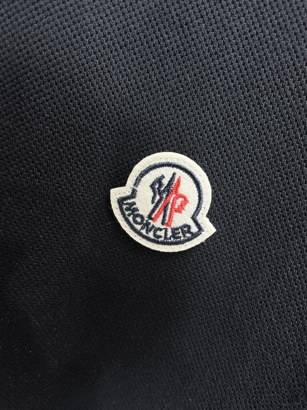 Moncler Logo‑Patch Short‑Sleeve Polo Shirt (Black)