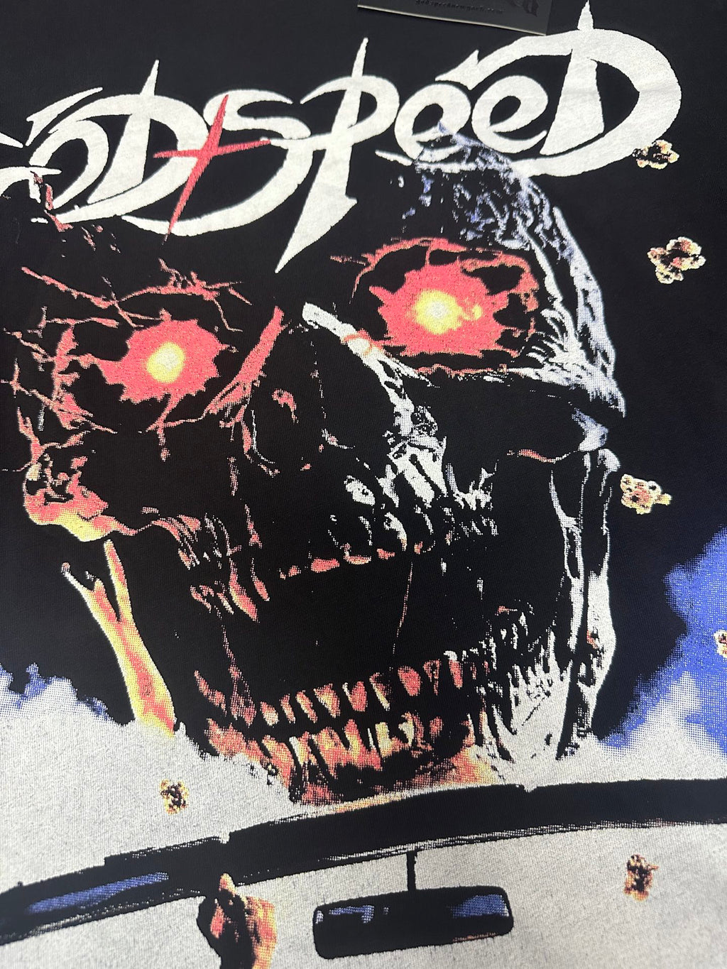Godspeed Drive‑In Movie Skull Vintage Graphic Tee