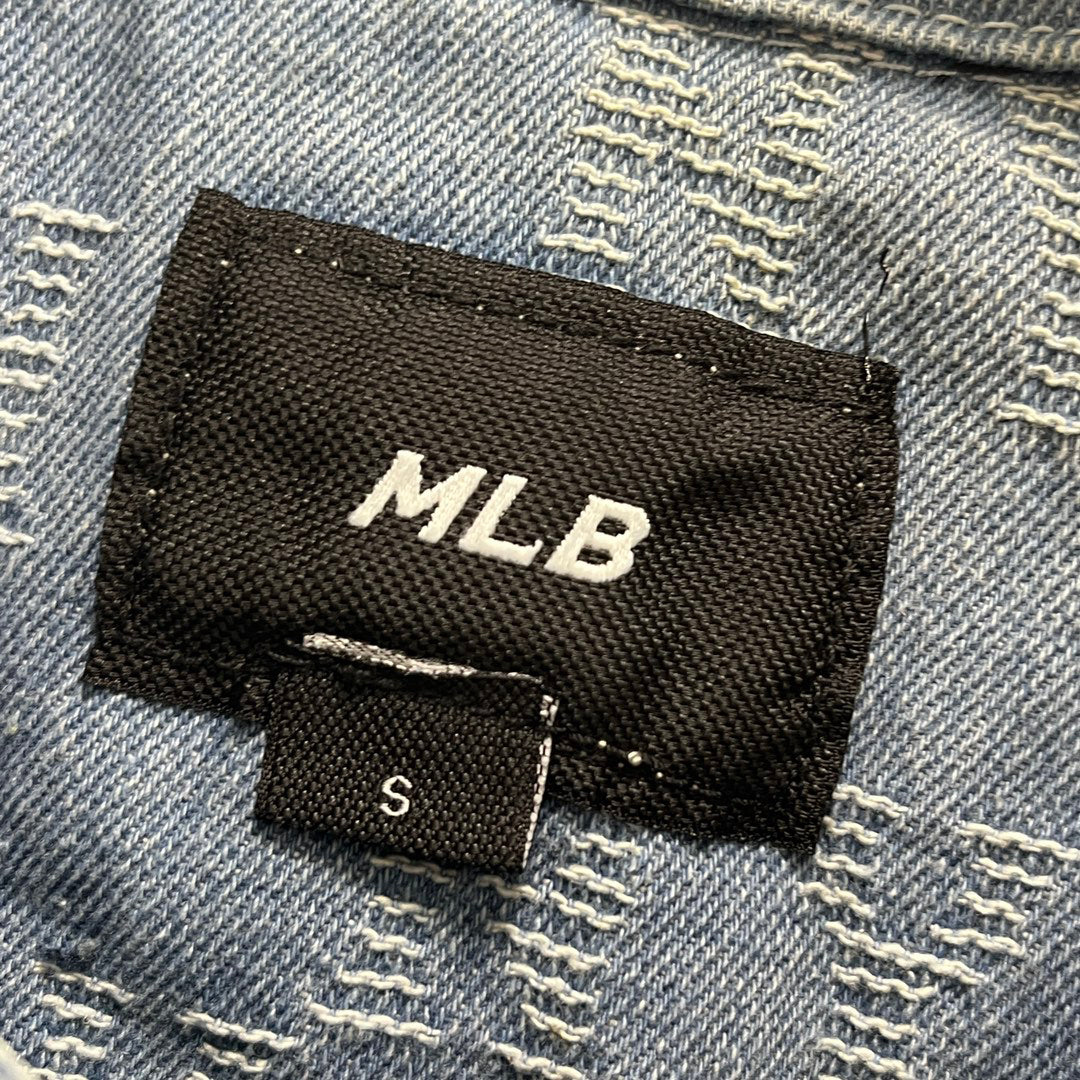 NY Yankees All-Over Monogram Denim Shirt Jacket