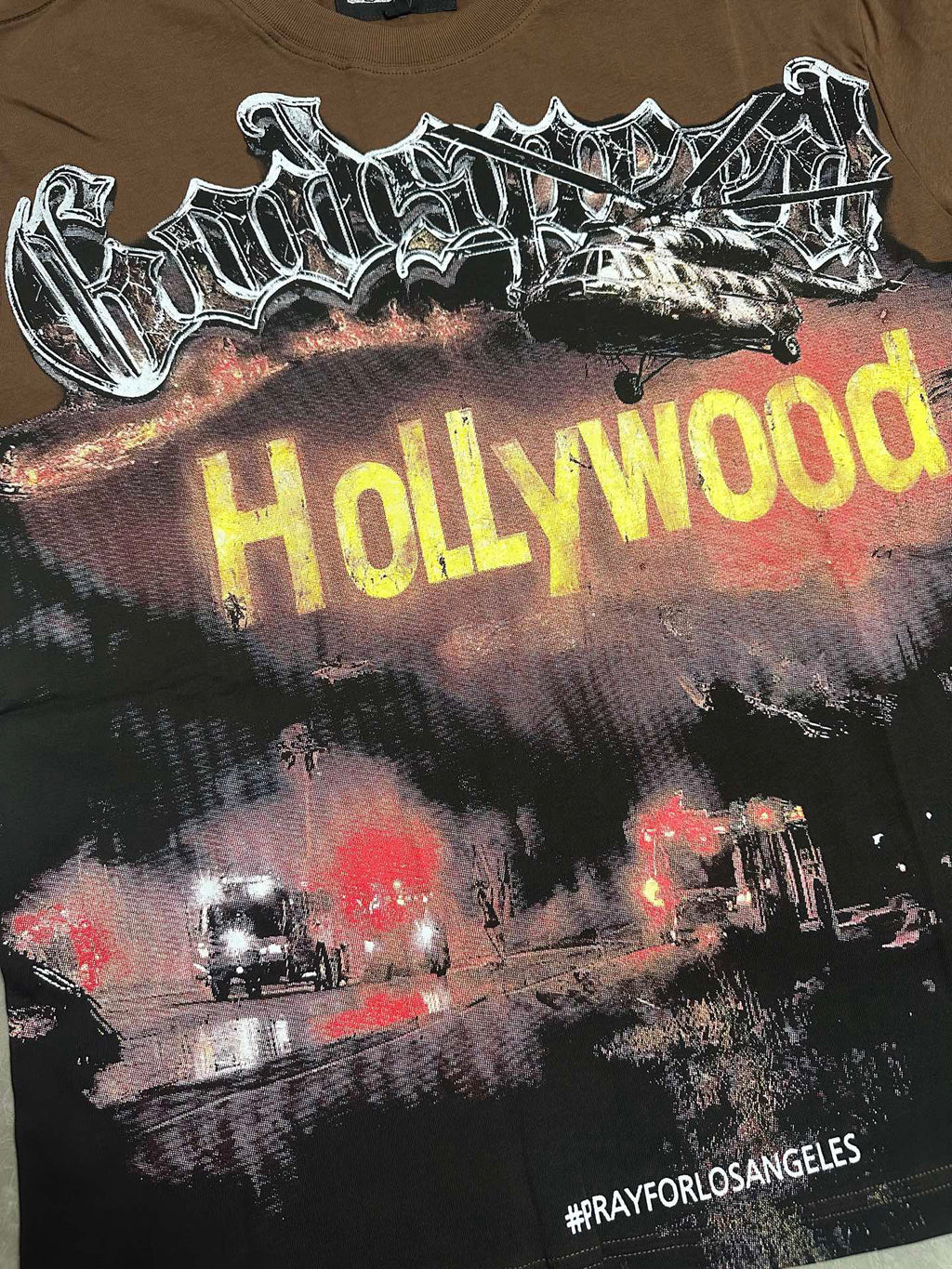 Godspeed Hollywood LA Chaos Short Sleeve Tee (Chocolate Brown)