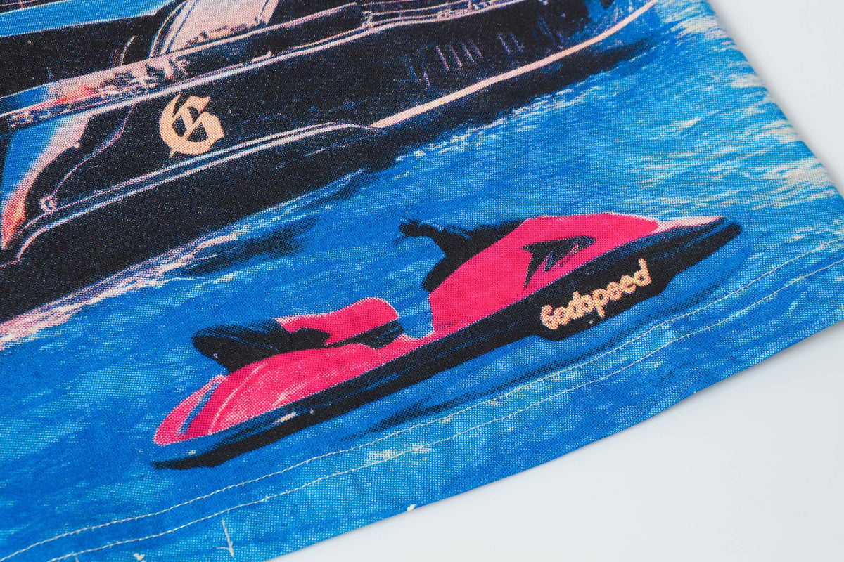 Godspeed Luxury Yacht Miami Sunset Graphic Tee