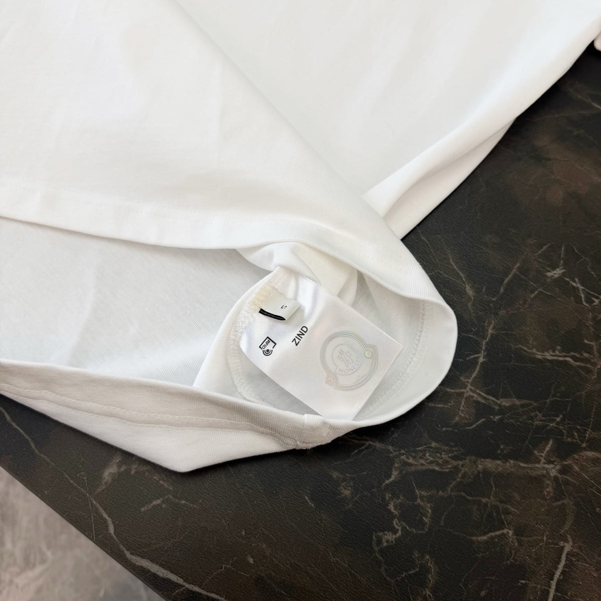 Moncler Shelton Logo Embroidered T-Shirt White