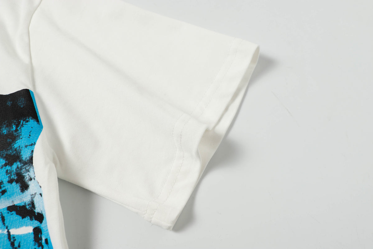 Godspeed Skeleton Race‑Car Driver Short‑Sleeve T‑Shirt (White)