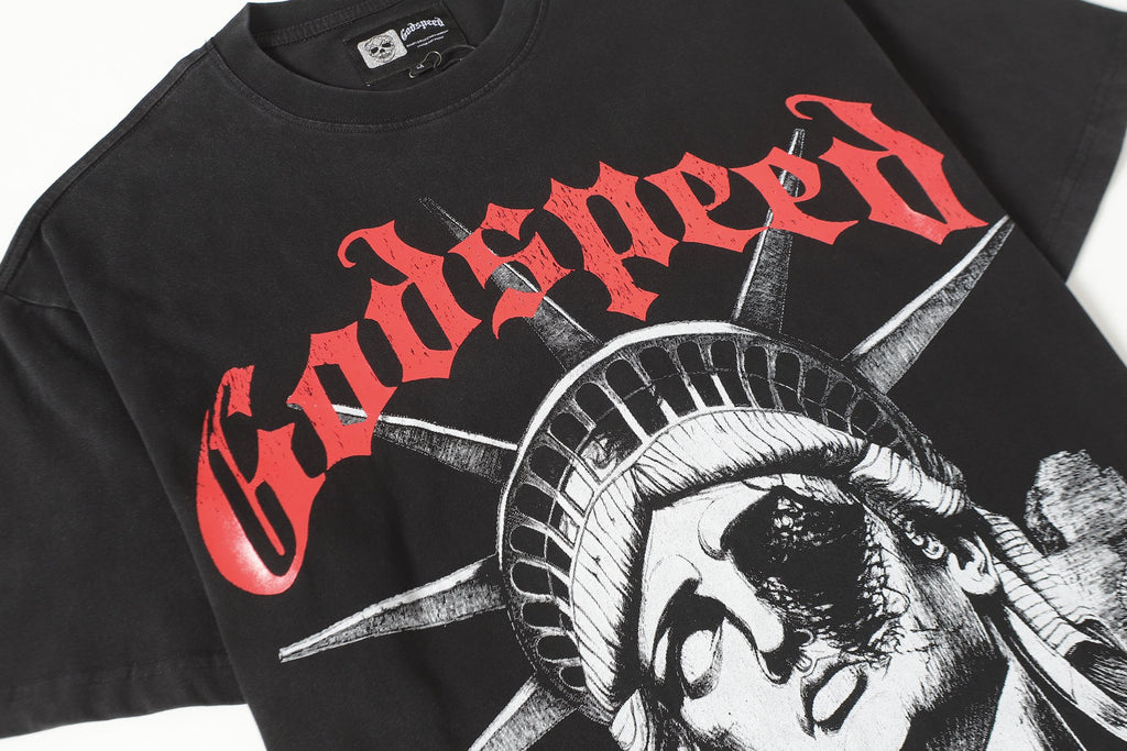 Godspeed Volcano Skull Tropical Washed Graphic Tee