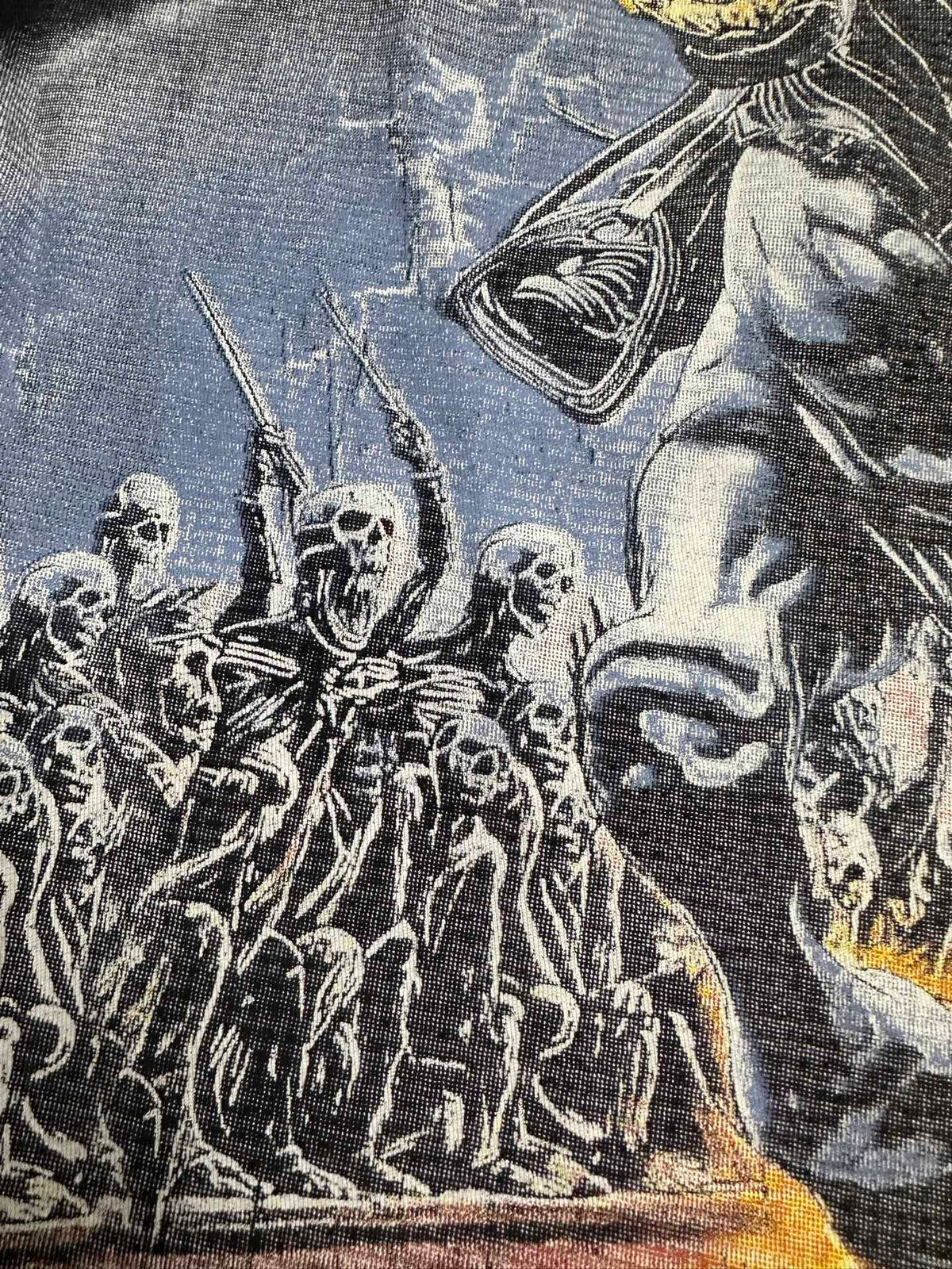 Godspeed Skeleton Horseman Vintage Short‑Sleeve Tee (Washed Black)