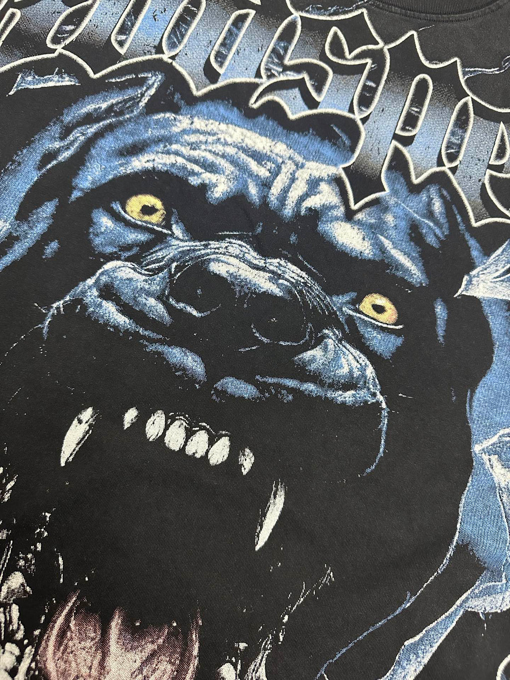 Godspeed Roaring Pitbull Vintage Short‑Sleeve Tee (Black)