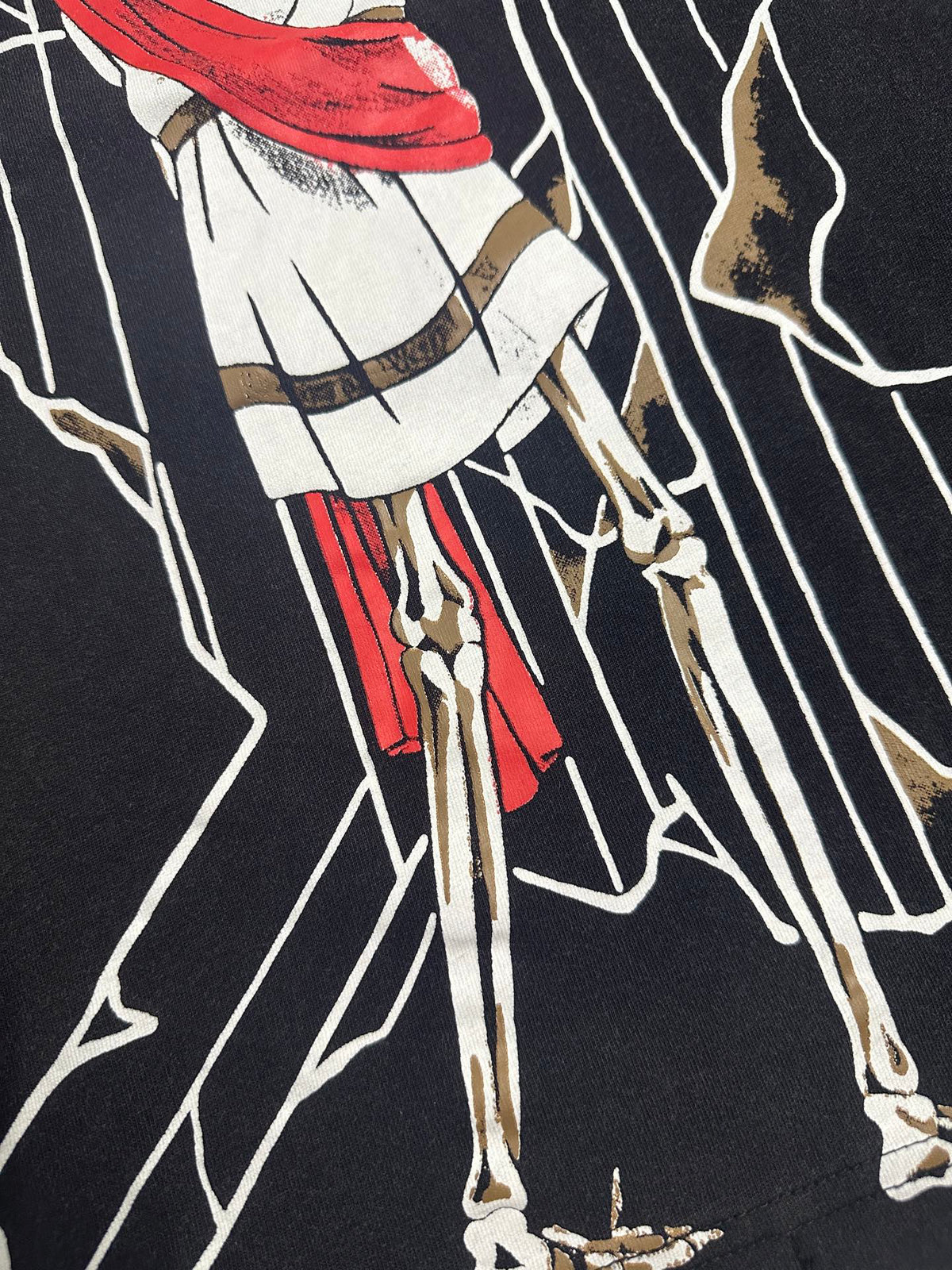 Godspeed Roman Skeleton Ruins Vintage Short‑Sleeve Tee (Washed Black)