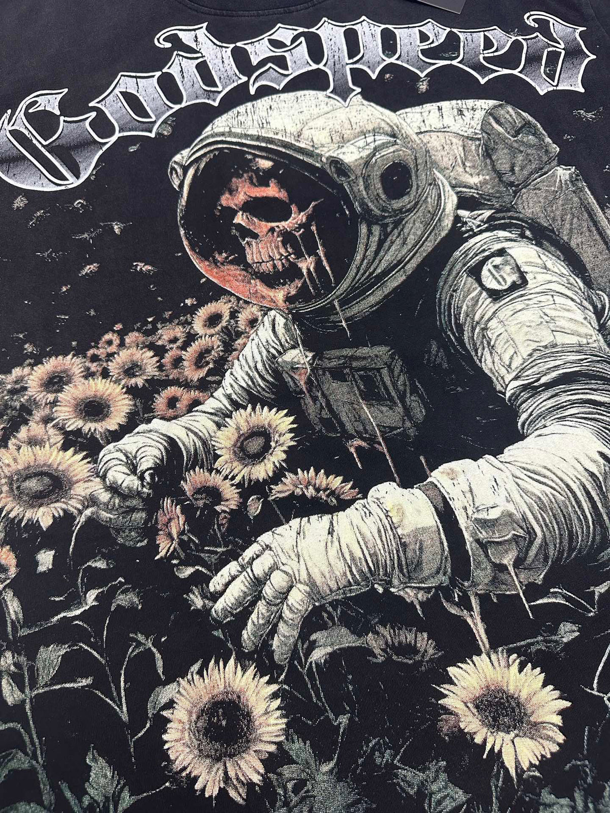 Godspeed Astronaut Sunflower "Make It All In One" Vintage Short‑Sleeve Tee