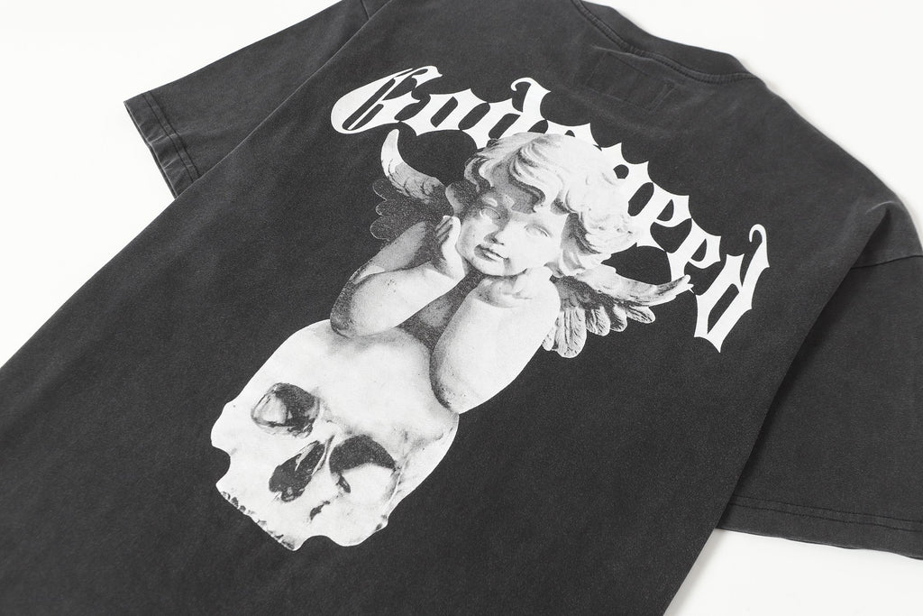 Godspeed Fallen Angel Skull Vintage Graphic Tee