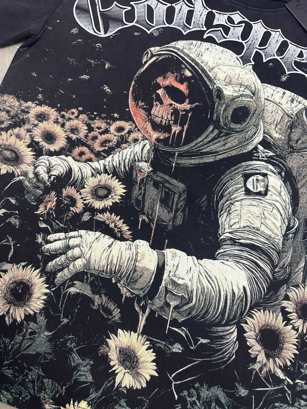 Godspeed Astronaut Sunflower "Make It All In One" Vintage Short‑Sleeve Tee