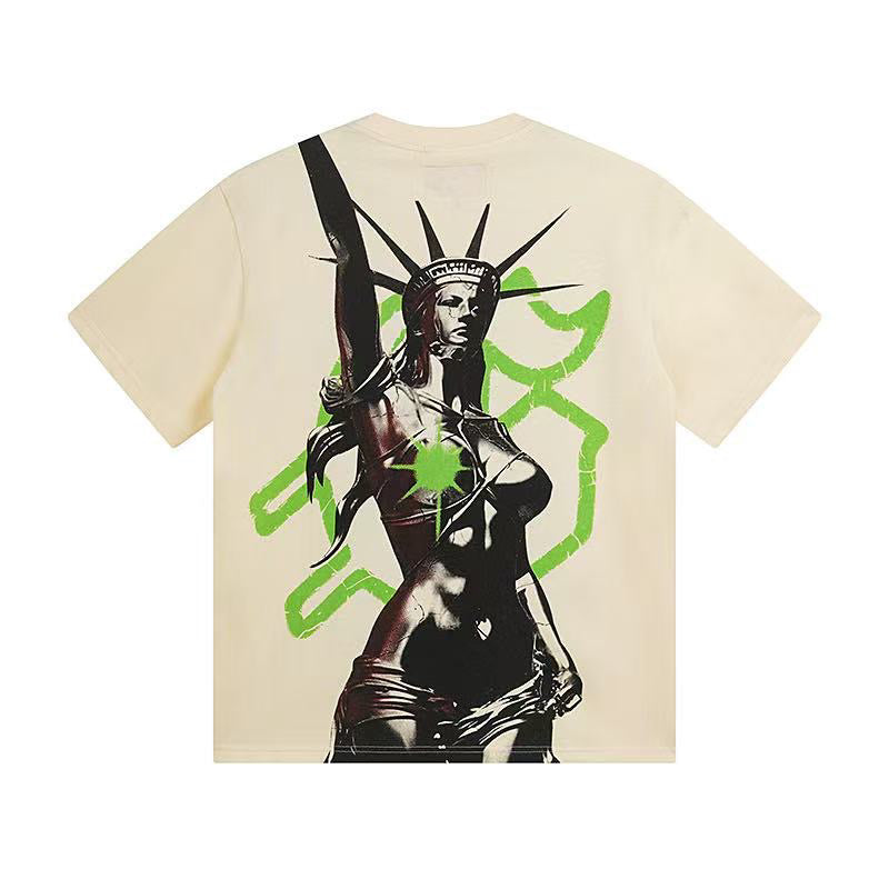 Godspeed Liberty Statue Double‑Sided Graphic Short‑Sleeve Tee